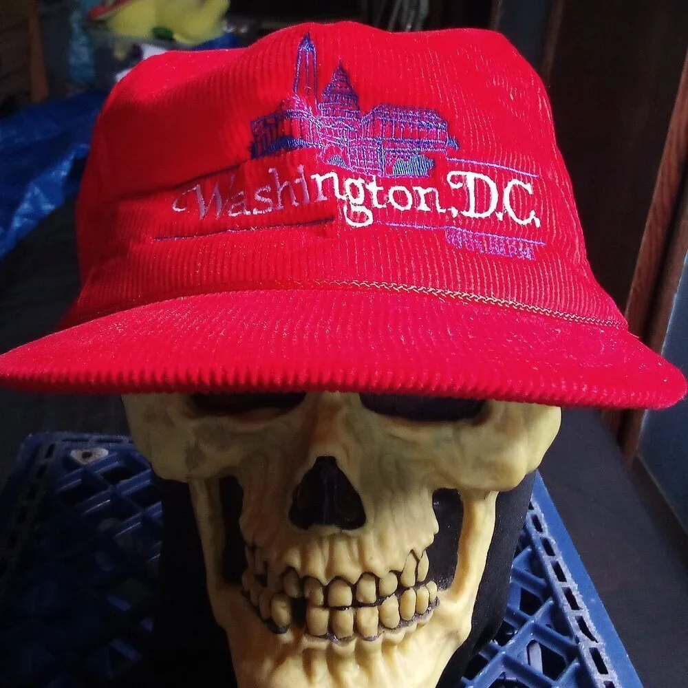 Deadstock Vintage Washington D.C. Corduroy Snap Hat Cap